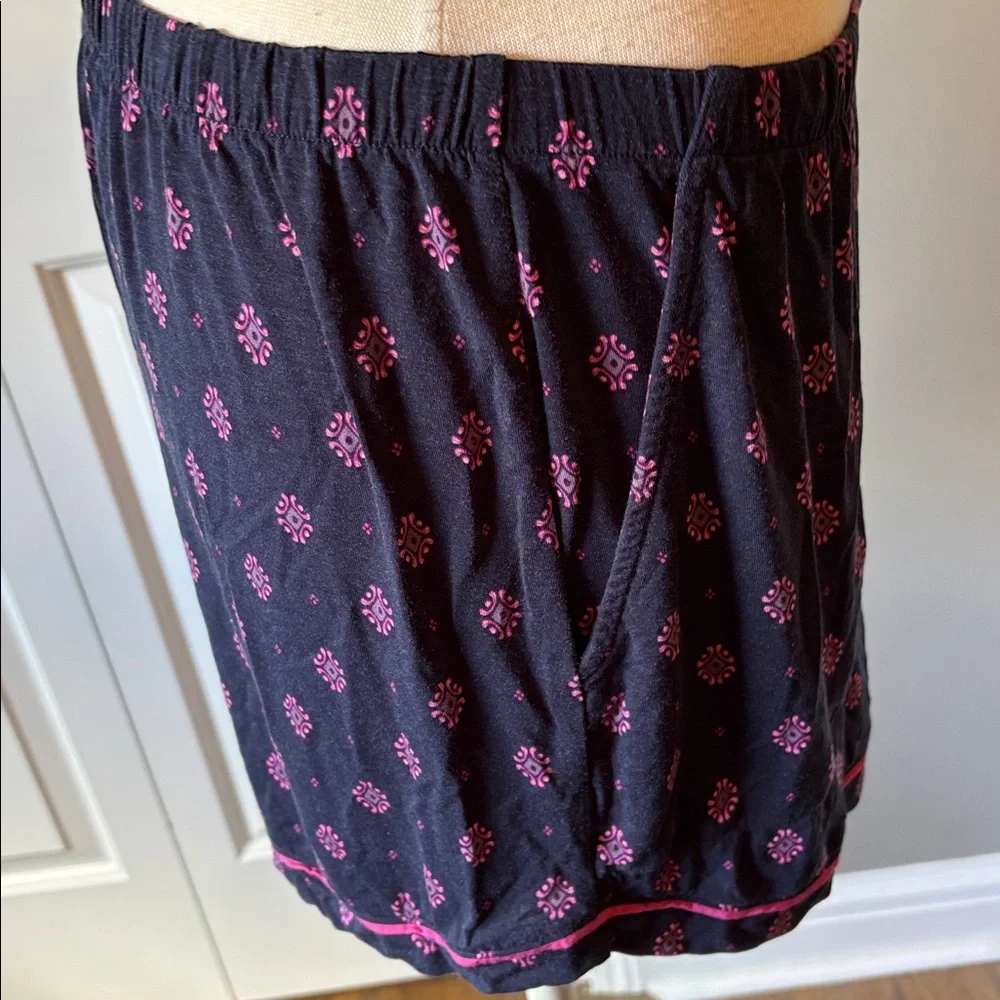 Soma Cool Nights Navy and Pink Patterned tank AND shorts New no tags - Picture 5 of 6